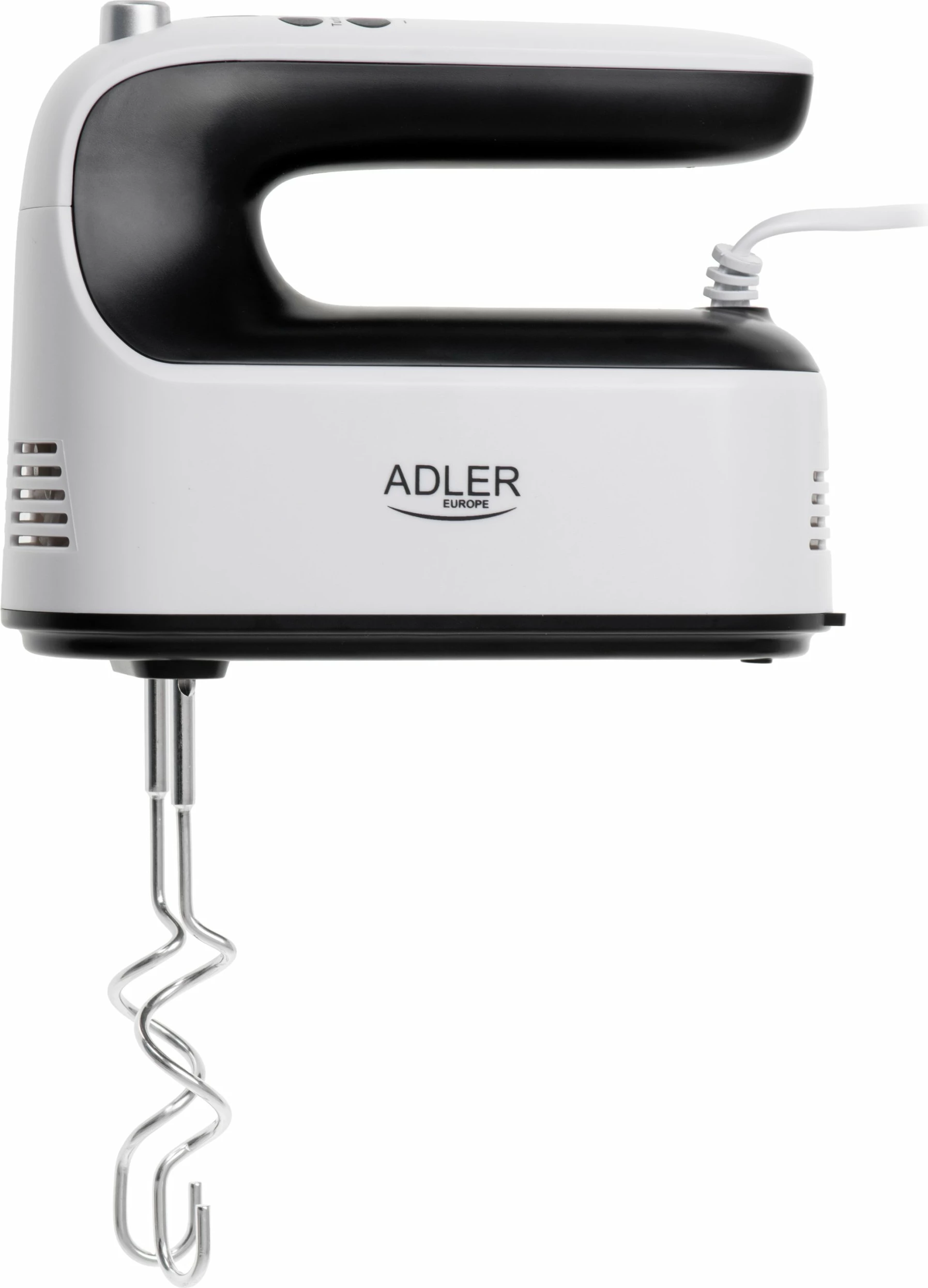 Mikser dore Adler AD 4229, 600 W, 9 shpejtësi, LCD, Turbo, set me 3 lloje shtojcash, i bardhë