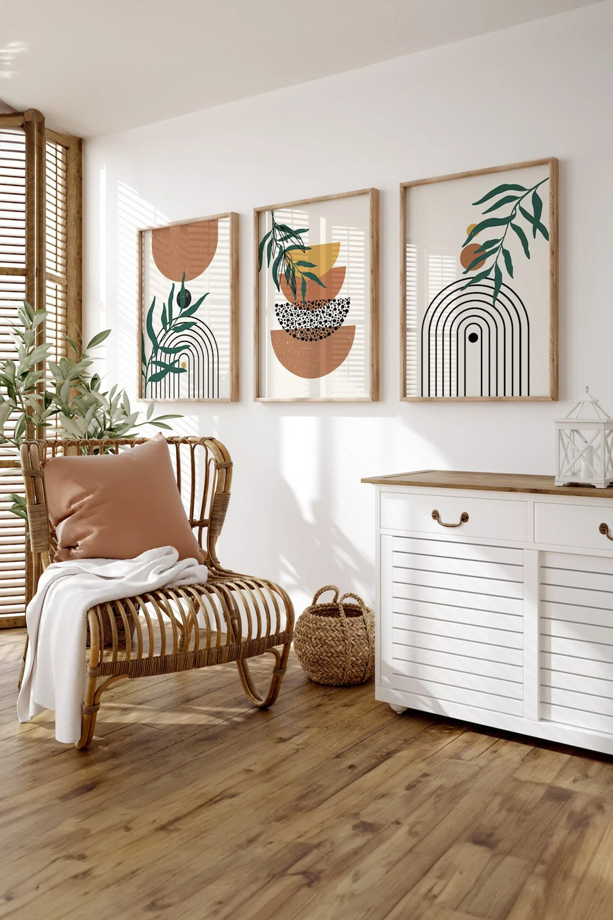 Set pikturash dekorative me kornizë, 3 copë, Wallity, 3Dartsohoset130