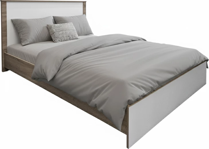 Krevat Athos, ngjyrë sonoma-e bardhë, 140x200 cm