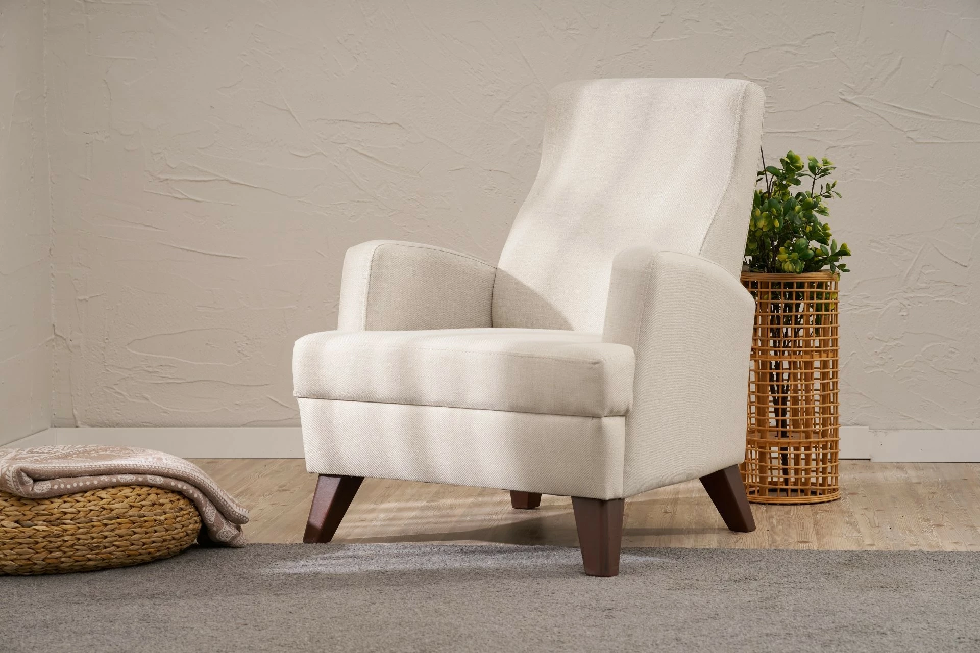 Karrige një vendëshe Atelier del Sofa, Aly Arzilla, krem
