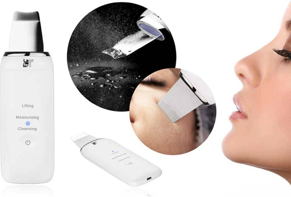 Pajisje peeling kavitacional, Lafe TWA002, 24.000 dridhje/sek, 3 mënyra pune, bateri 600 mAh, e bardhë