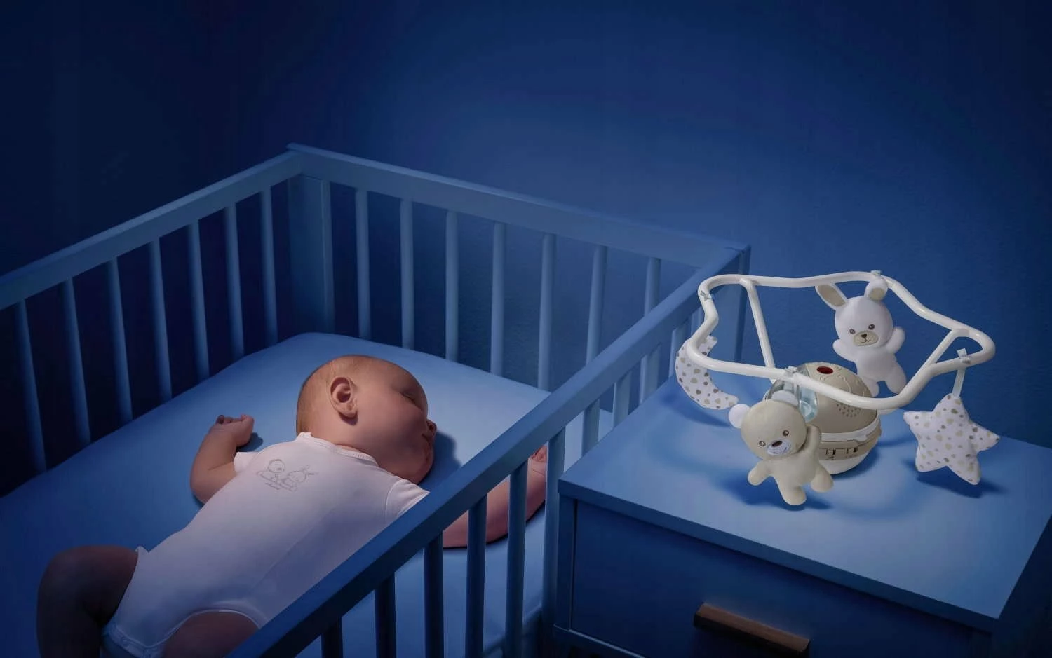 Karuzelë për shtrat bebe Chicco First Dreams Rainbow 3n1 CHICZ-0933, 45 min muzikë, bezhë