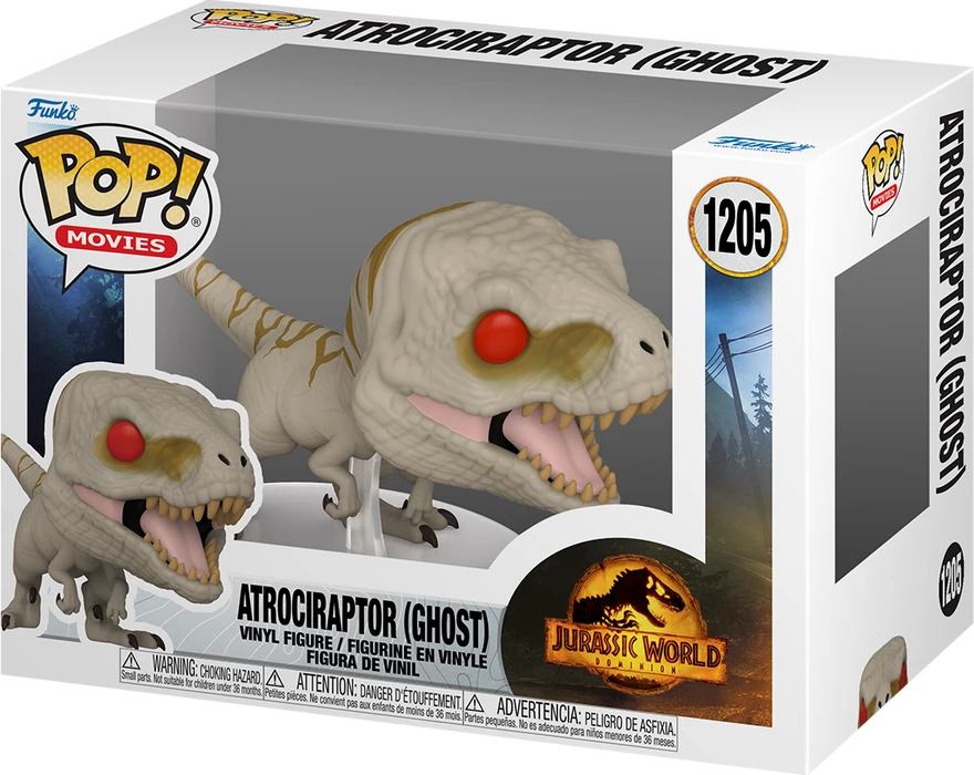Figurë vinyl Funko POP! Movies #1205 Atrociraptor (Ghost) Jurassic World 3