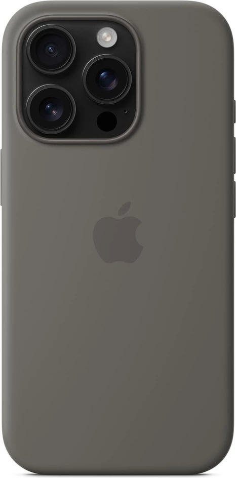 iPhone 16 Pro Silicone Case with MagSafe Stone Gray