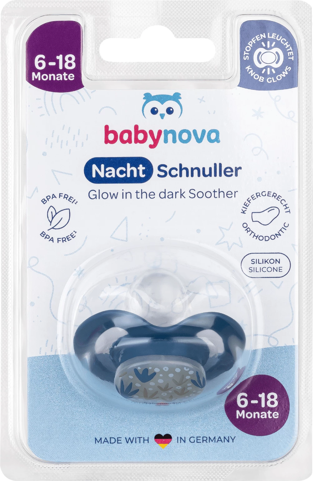 Memë ortodontike me material ndriçues Babynova