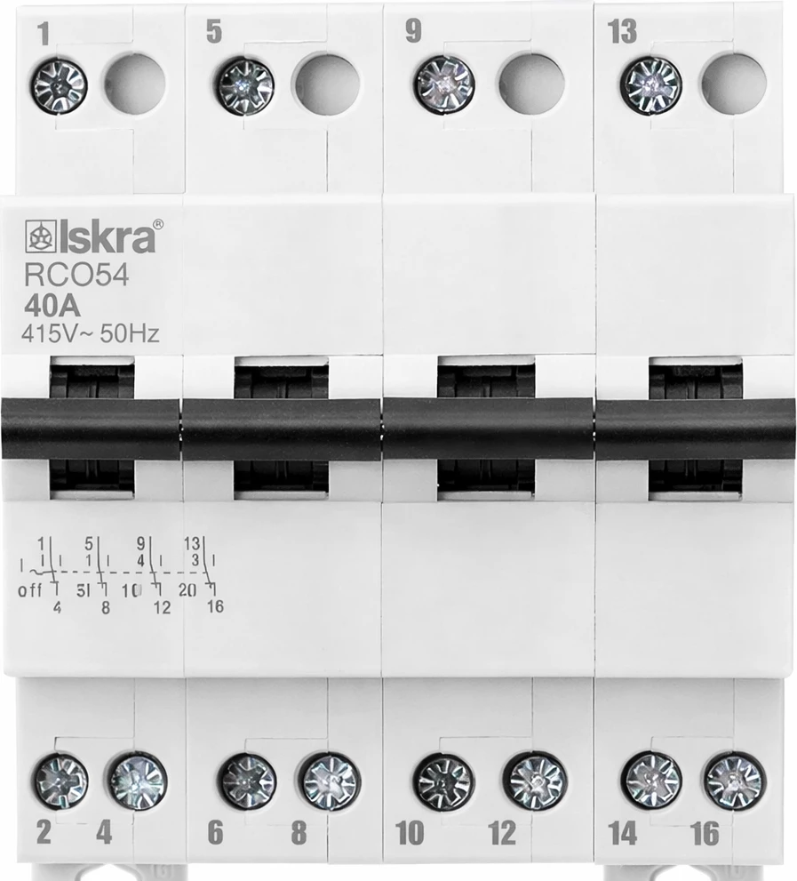 Ndërprerës 1-0-2 për shinë 4P 40A ISKRA