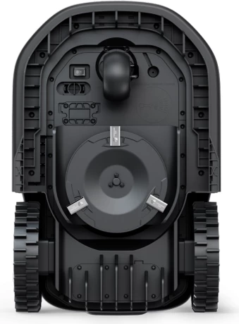 Robot kositës bari TERRAMOW V1000, 1200 m², AI TerraVision 2.0 (3 kamera), Wi‑Fi/4G, IPX6, gri, set me stacion karikimi