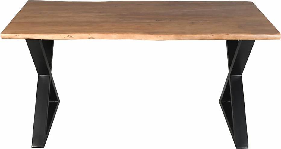 Tavolinë MINGLE, ngjyrë arre e zezë, 160x80x76cm