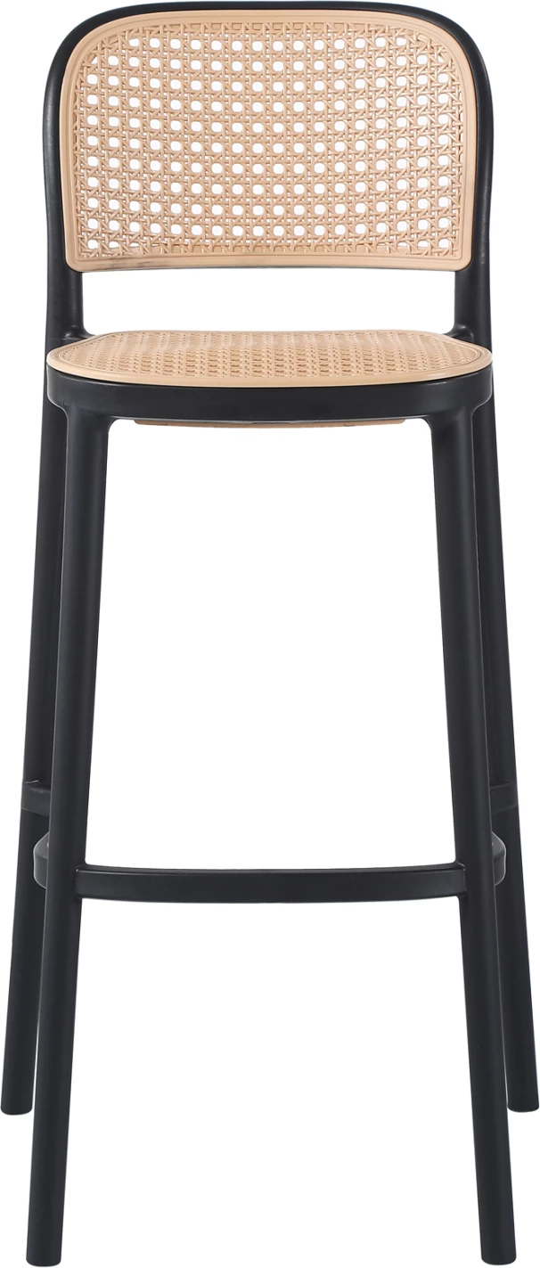 Karrige për bar, FH5939.02, polipropilen, e zezë-bezhë, 41x53x103H cm