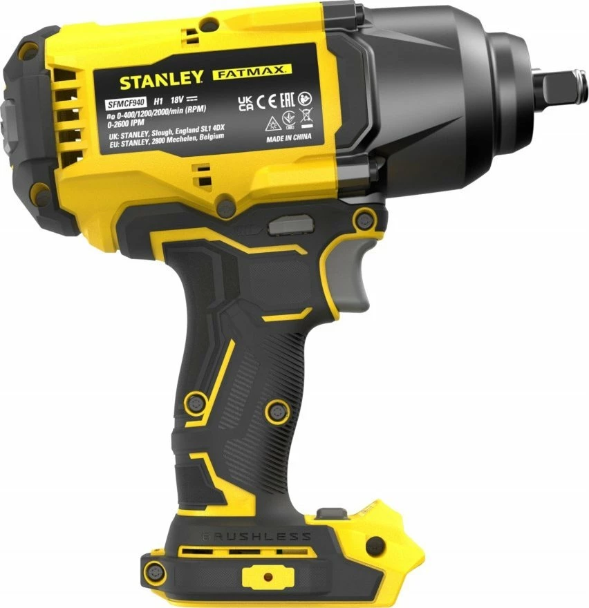 Çelës impakti Stanley SFMCF940M1 18 V 1/2" 949 Nm, 1x bateri 4 Ah, me valixhe, verdhë/zi