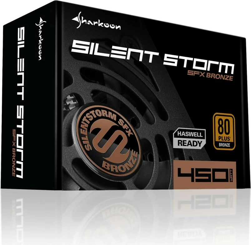 Power supply Sharkoon SilentStorm SFX Bronze 450W, 80 PLUS Bronze, i zi