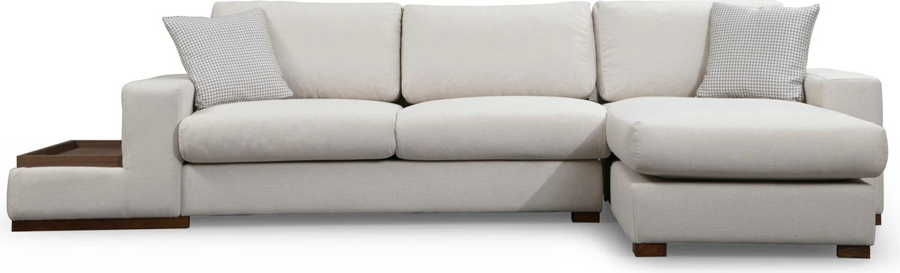 Këndore Atelier del Sofa, Loop 19, me tavolinë, e bardhë