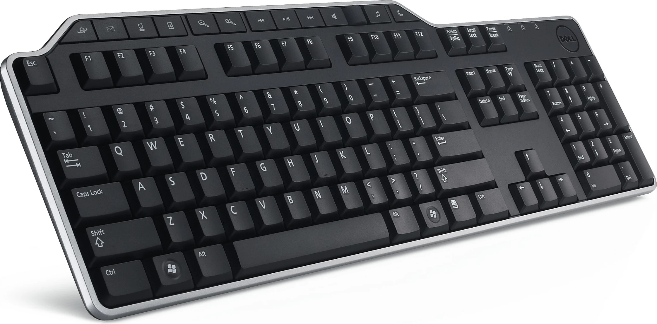 Tastierë DELL KB522, me kabëll USB, full-size 104 taste, QWERTZ gjerman, me numpad, me USB hub, e zezë