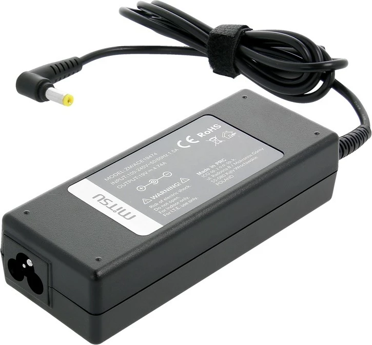Karikues laptopi Mitsu ZM/ACE19474, 19V 4.74A, 90W, për Acer, i zi