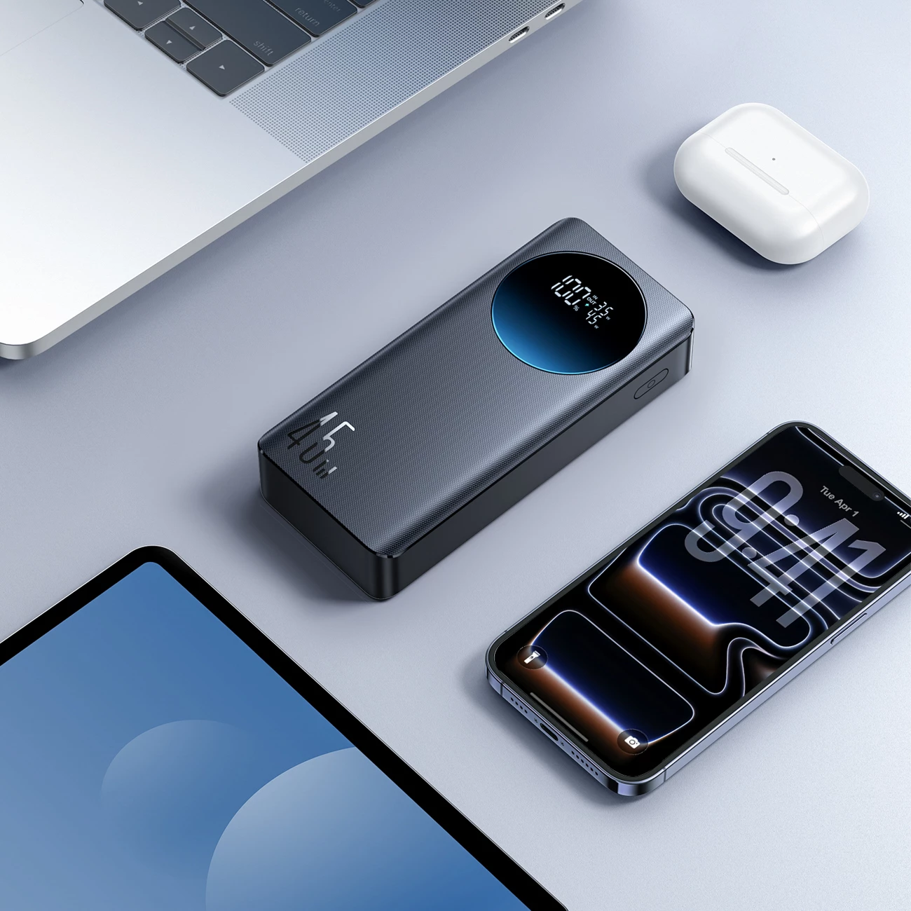 Powerbank Joyroom JR-PBF02 Pro 20000 mAh 45W ekran digjital 2x USB-A 2x USB-C i zi