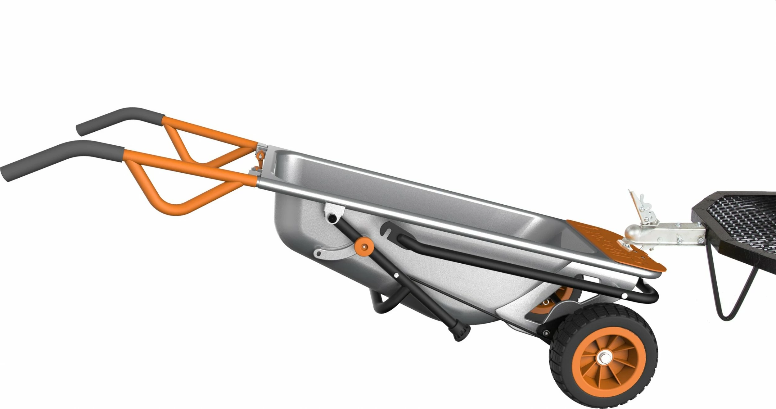 Karrocë dore Worx WG050 110 L 140 kg dy rrota, argjendtë