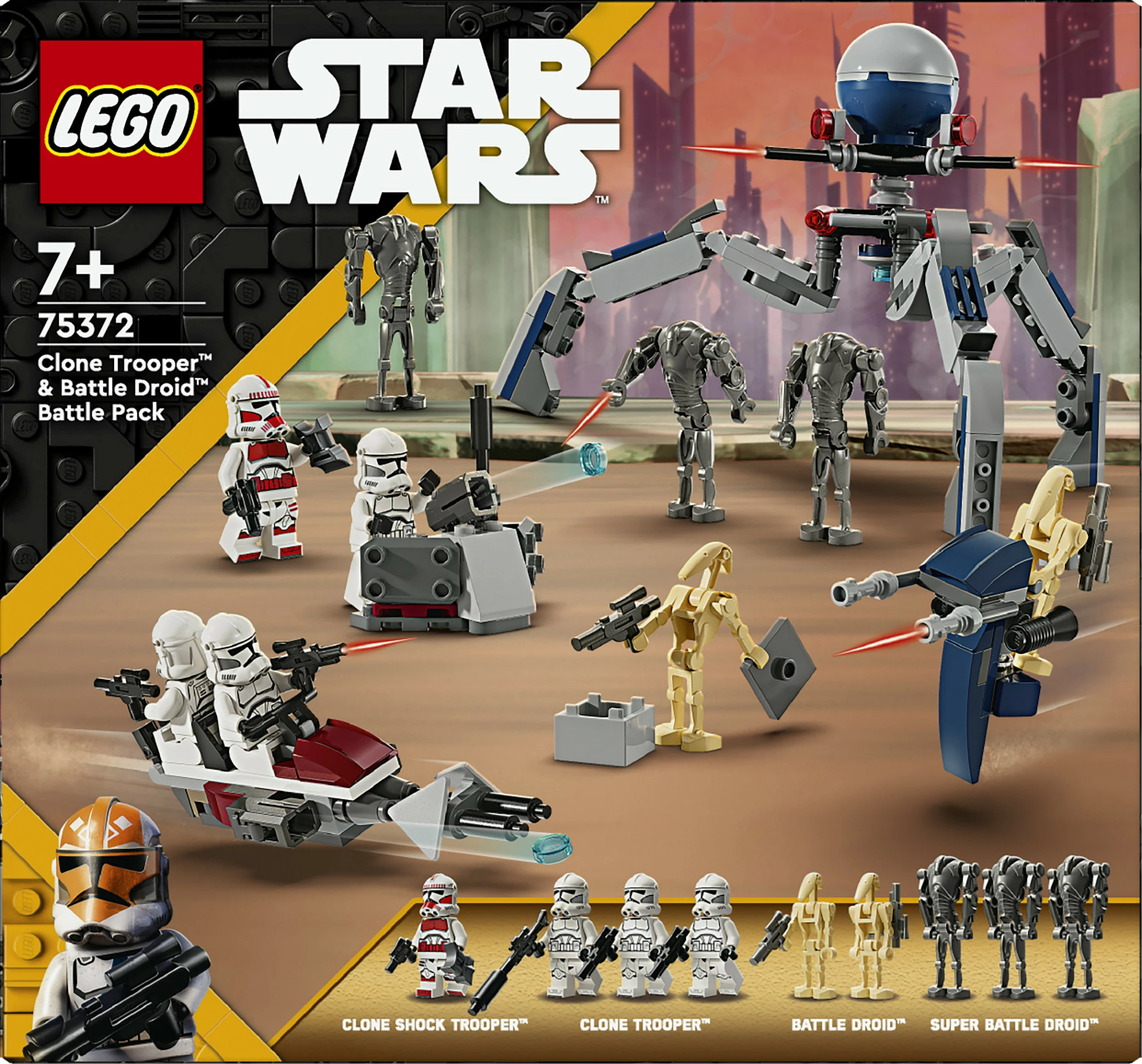 Set ndërtimi LEGO Clone Trooper & Battle Droid, 215 pjesë, plastikë, shumëngjyrësh
