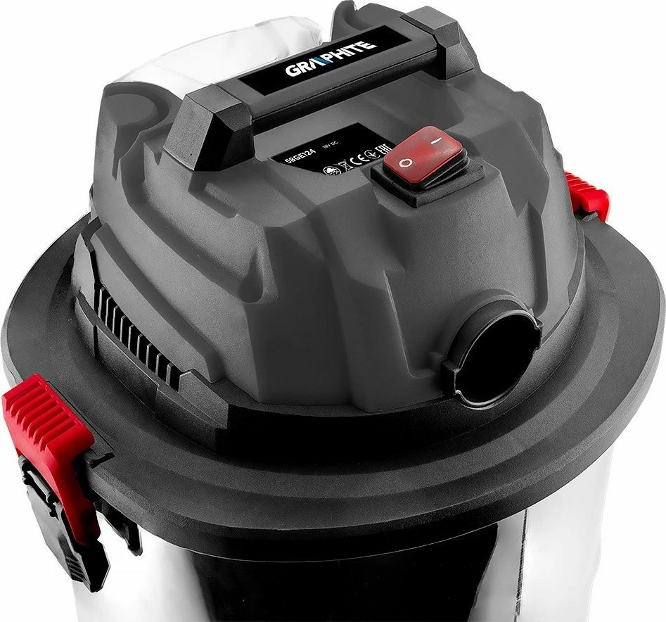 Fshesë vakumi industriale Graphite Energy+ 58GE124, 18V, 20L, e lagësht/e thatë, HEPA, me fryrje, set me aksesorë