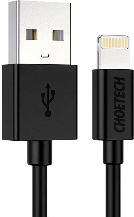 Kabllo USB në Lightning Choetech IP0026, 1.2m, e zezë