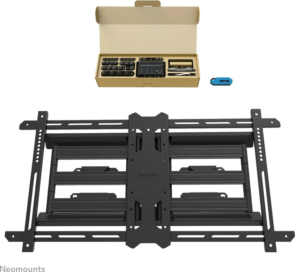 Mbajtëse muri për TV Newstar WL40S-850BL18, full motion, 43-86 inç, çelik, e zezë