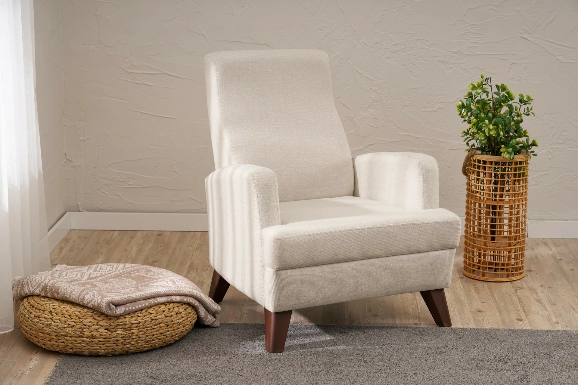 Karrige një vendëshe Atelier del Sofa, Aly Arzilla, krem