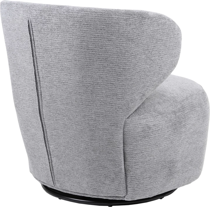 Karrige me krahë rrotulluese Marelia, material stof, ngjyrë gri, 73x76x76cm