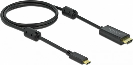 Kabllo DeLOCK USB Type-C në HDMI (Active, DP Alt Mode), 1 m, 4K@60Hz, e zezë