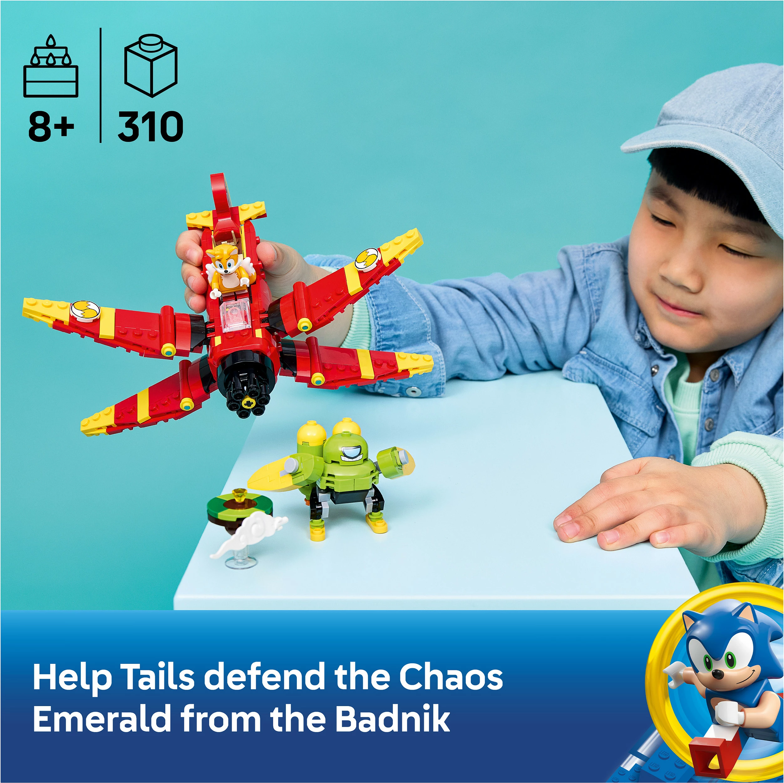 Set ndërtimi LEGO Sonic The Hedgehog 77119 Tails' Tornado-1, 310 copë, multicolor