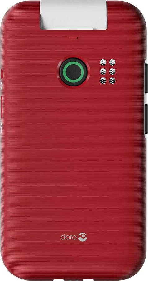 Celular Doro Leva E22, me kapak, ekran 2.8 inç, Single SIM, 1150 mAh, kuq/bardhë