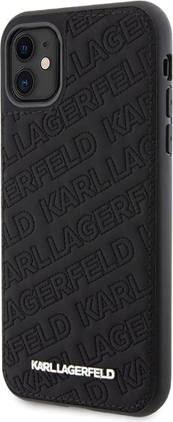 Mbështjellës Karl Lagerfeld Quilted K Pattern për iPhone 11/XR, i zi