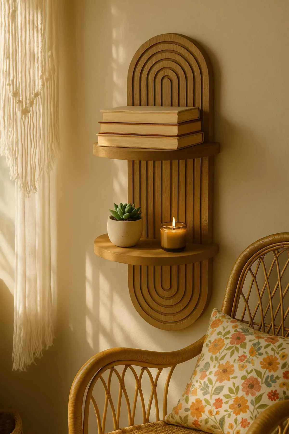 Raft muri, ngjyrë wenge, Skye Decor, Artmtkwll2