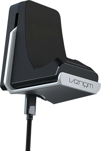 Stacion karikimi dhe mbajtëse kufje Venom Stealth për PS5, USB, zi/bardhë