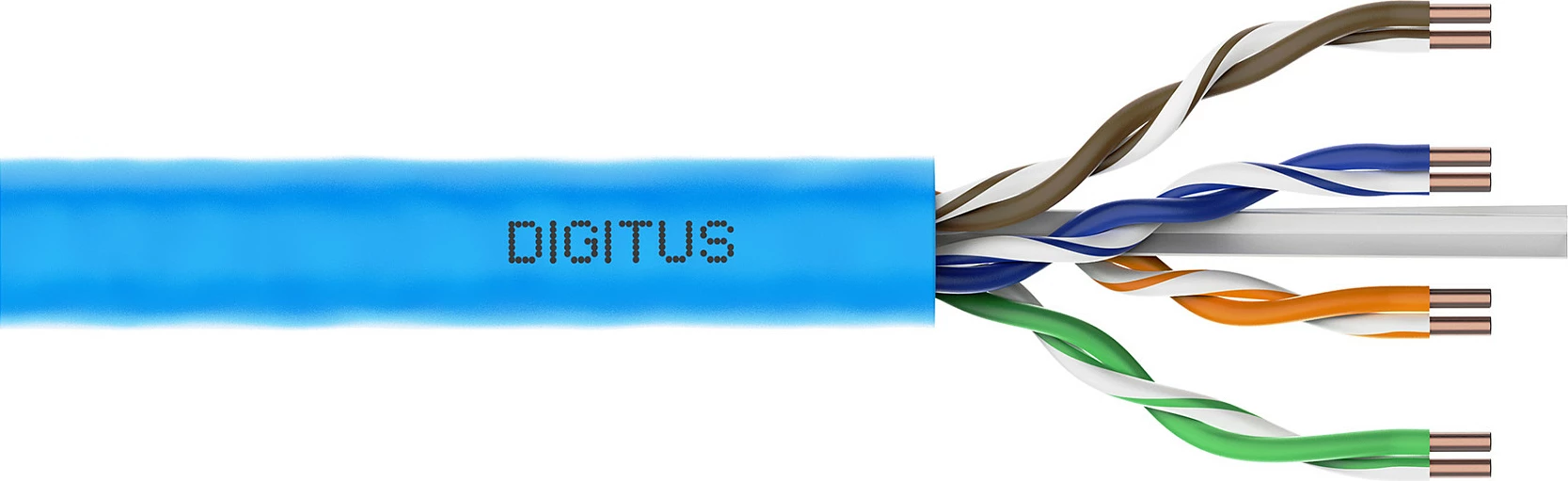 Kabllo rrjeti Digitus Cat6a U/UTP 305m kaltër