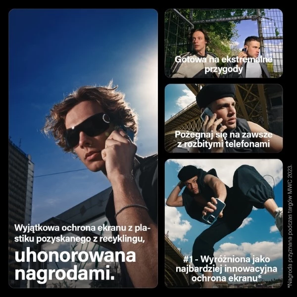 Xham mbrojtës PanzerGlass Matrix Ultra-Wide-Fit për iPhone 15 Pro Max me pozicionues