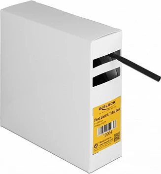 Tub termo-tkurrës DeLOCK 3:1, 5 m x 4.8 mm, me ngjitës, i zi