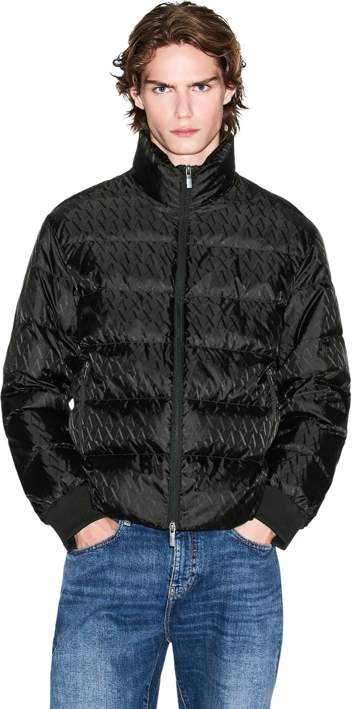 Jakne për meshkuj Armani Exchange XM001580 AF16628, e gjelbër e errët