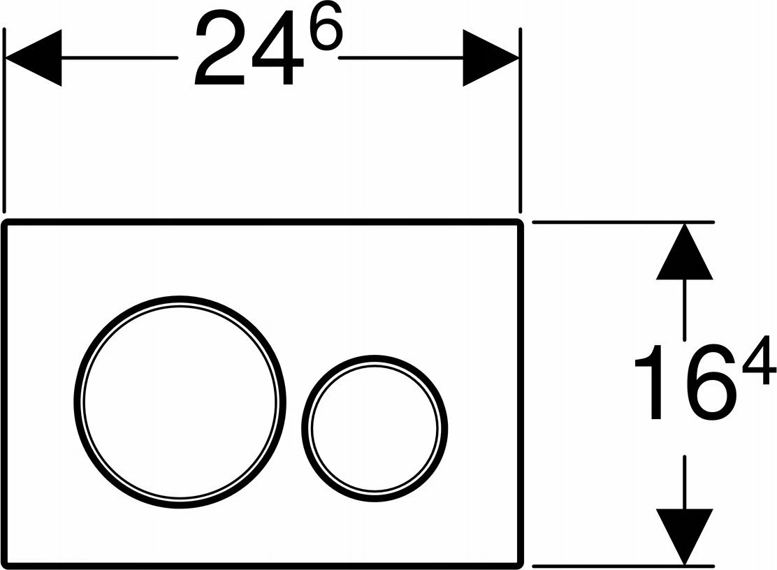 Buton shkarkimi Geberit Sigma20 Start.CZ.Mat-CZ-CZ.Mat, 24.6x16.4 cm, plastikë, i zi mat