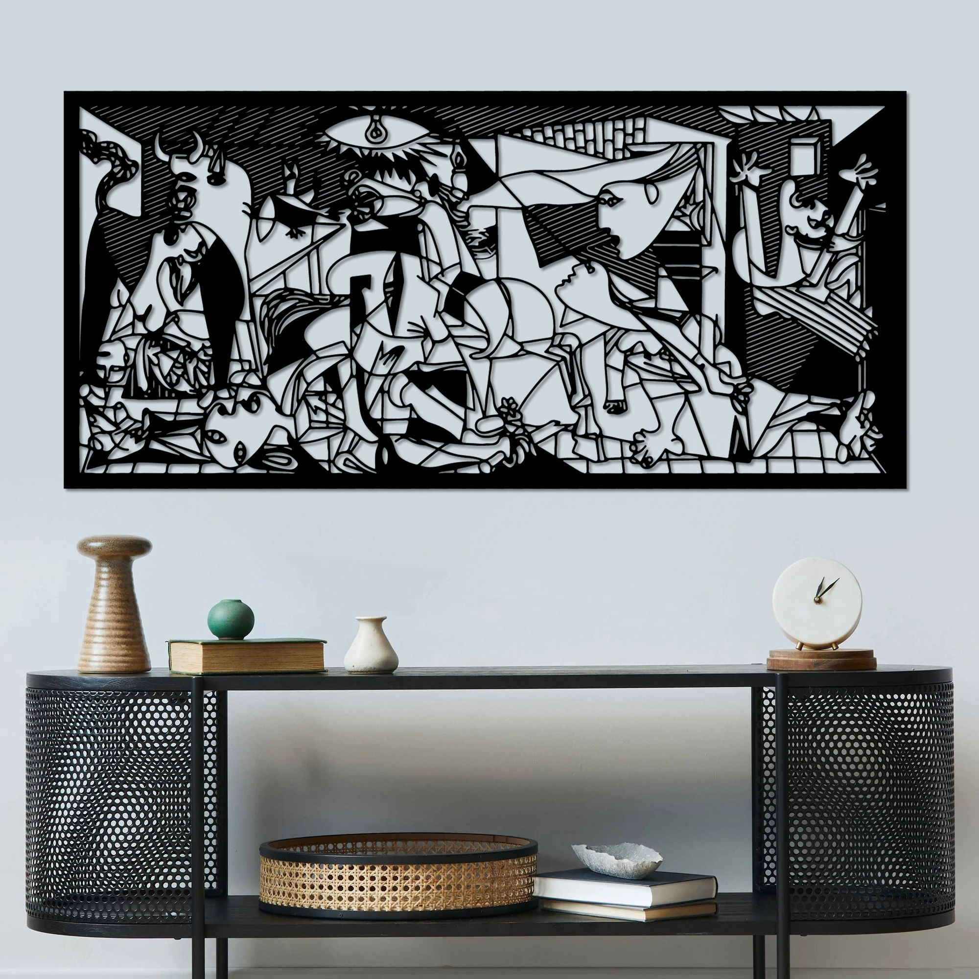 Aksesor dekorativ metalik për mur Wallity, Picasso