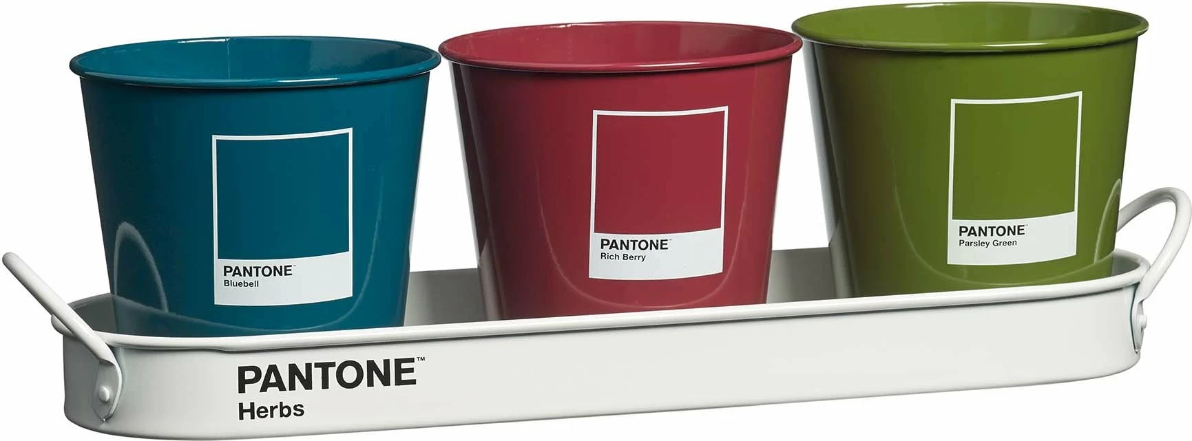 Set vazo metalike për erëza Briers Pantone B7261, 3 copë, me tabaka