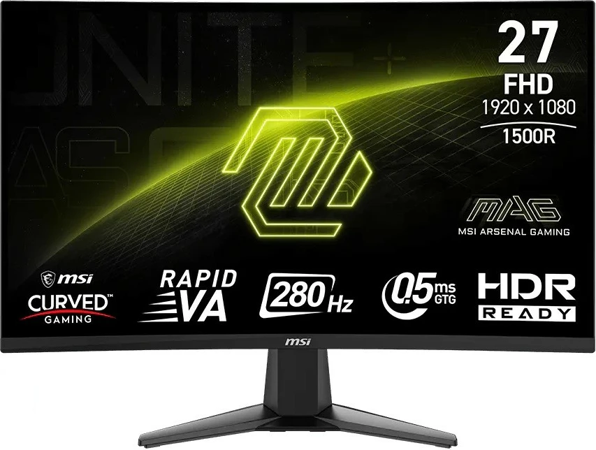 Monitor MSI MAG 276CXF 27" FHD i lakuar 280Hz, i zi