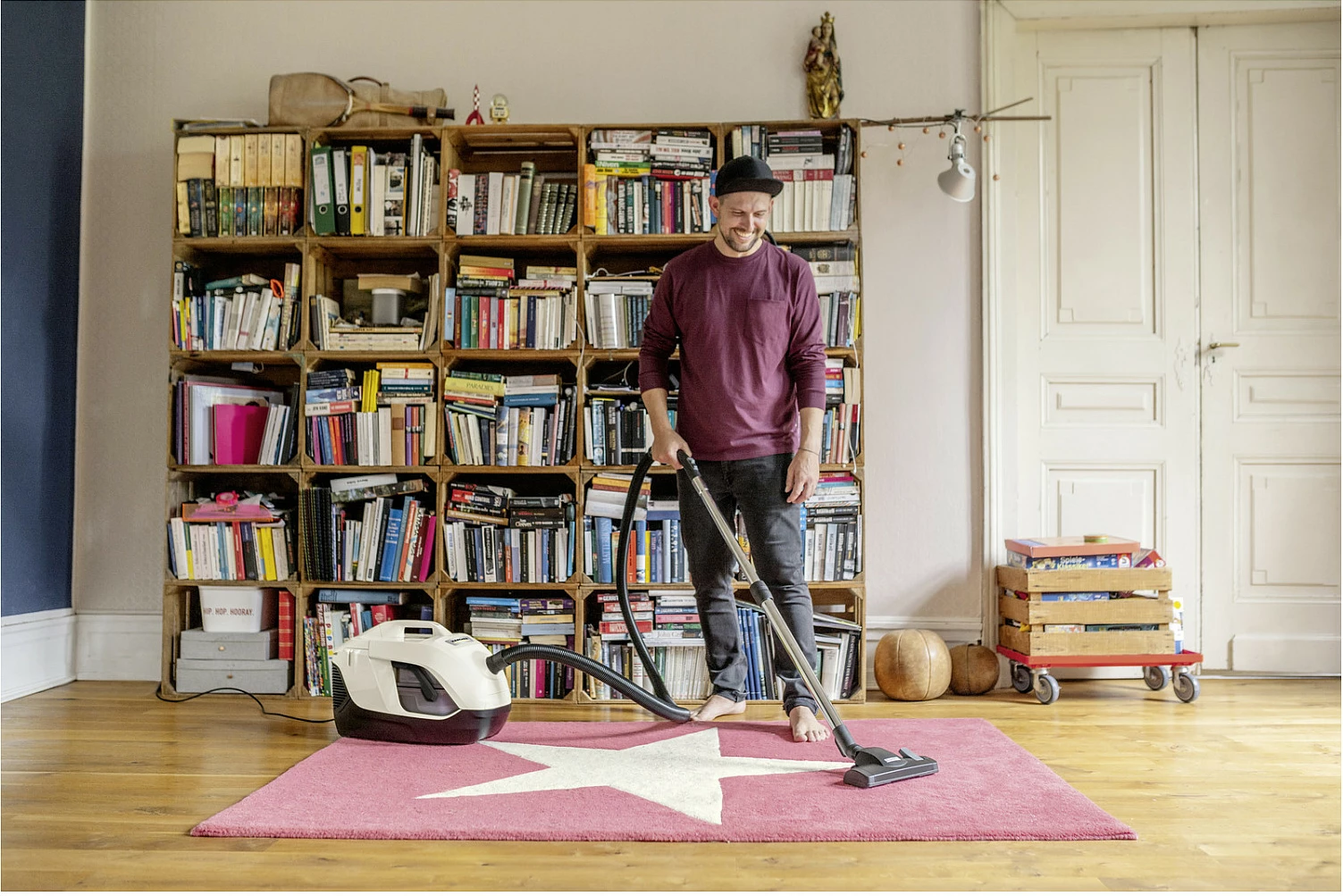 Fshesë me korent Kärcher DS 6, cilindrike, HEPA 13, 650 W, 2 L, bardh/zi