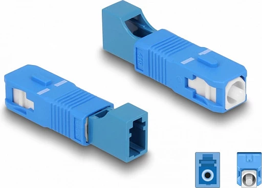 Kuplues fibër optike DeLOCK SC Simplex mashkull në LC Simplex femër, blu