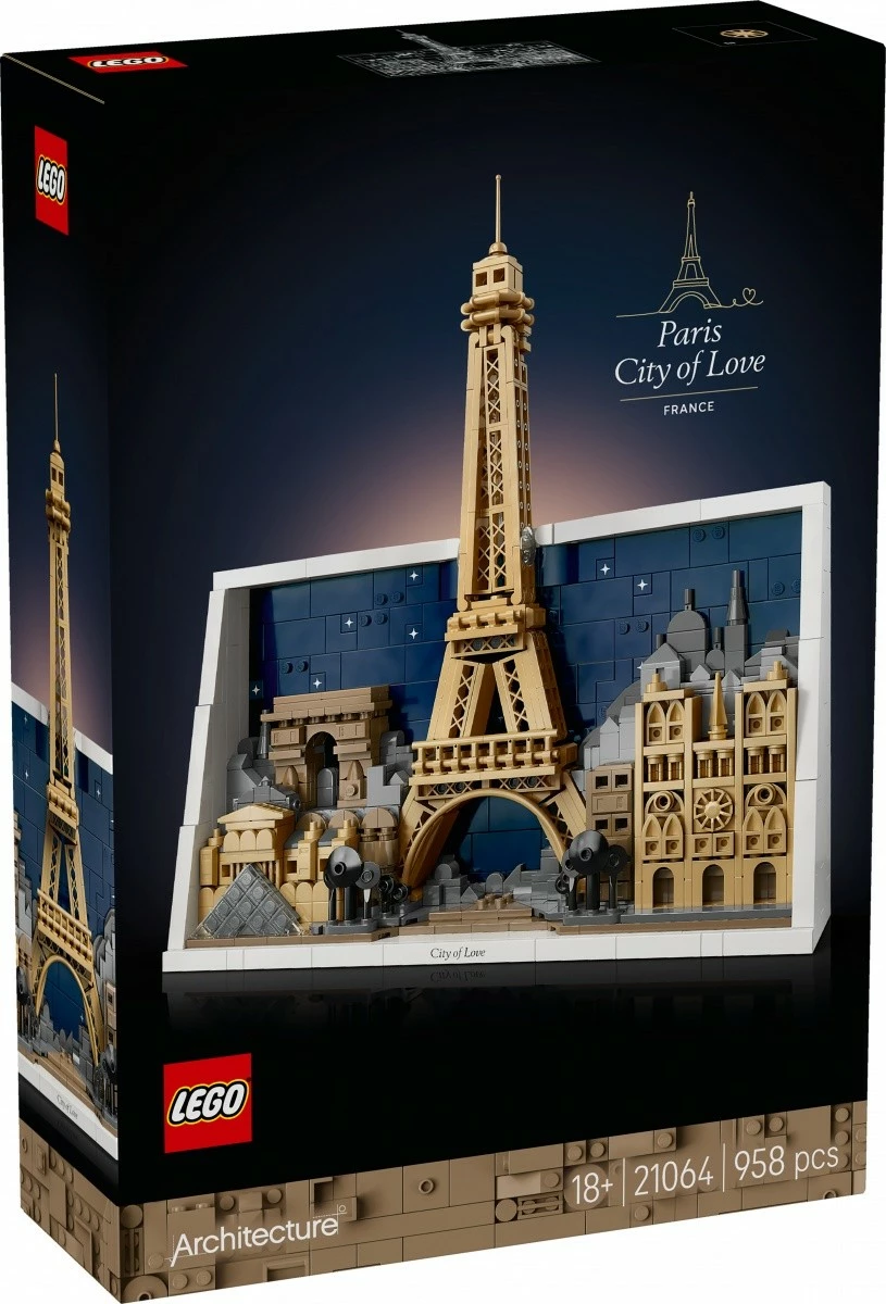 set ndërtimi, LEGO, Architecture 21064 Paris City of Love, 958 pjesë, për moshë 18+, set i madh