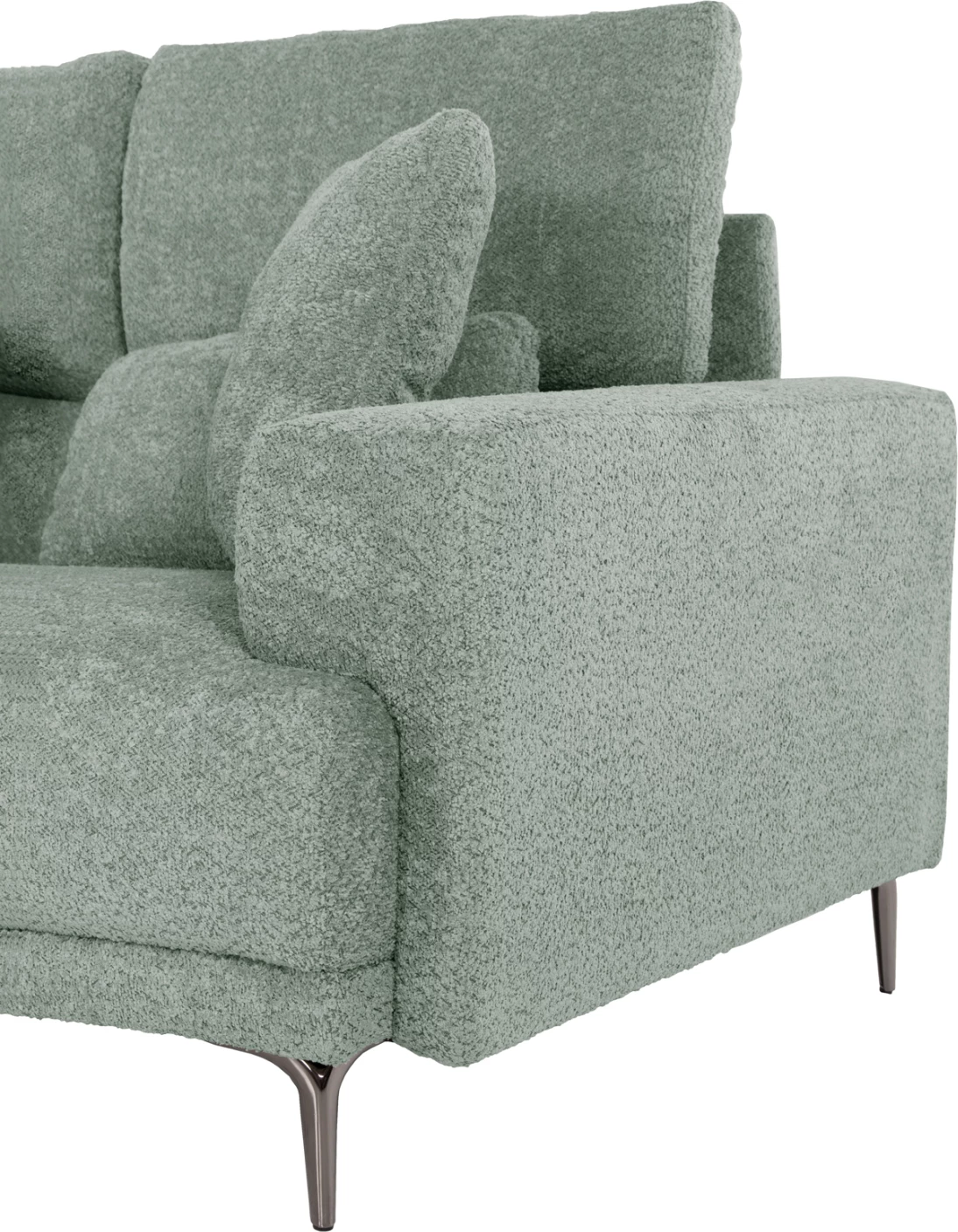 Kënd divani SYMMET FH3269.06, pëlhurë mente, këmbë antracit me shkëlqim, 314x236x90-102H cm