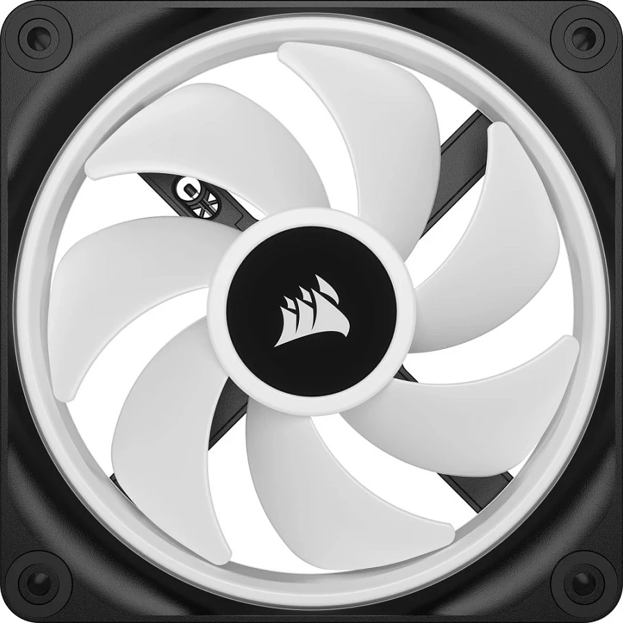 Ventilator për kasë Corsair 120mm PWM RGB, 3 copë, zi