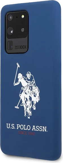 Mbështjellës U.S. Polo Assn. USHCS69SLHRNV për Samsung Galaxy S20 Ultra, Silicone, granat/navy