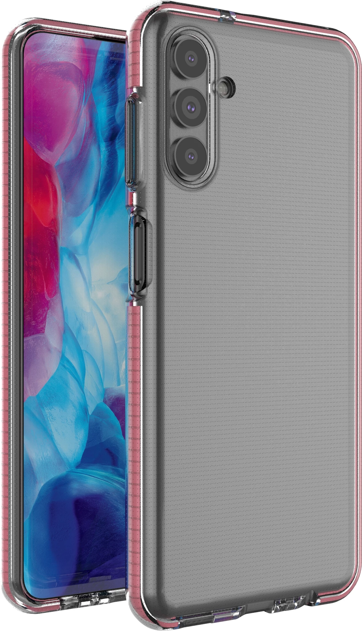 Mbështjellës Hurtel Spring Case për Samsung Galaxy A13 5G, xhel, transparent/rozë e lehtë