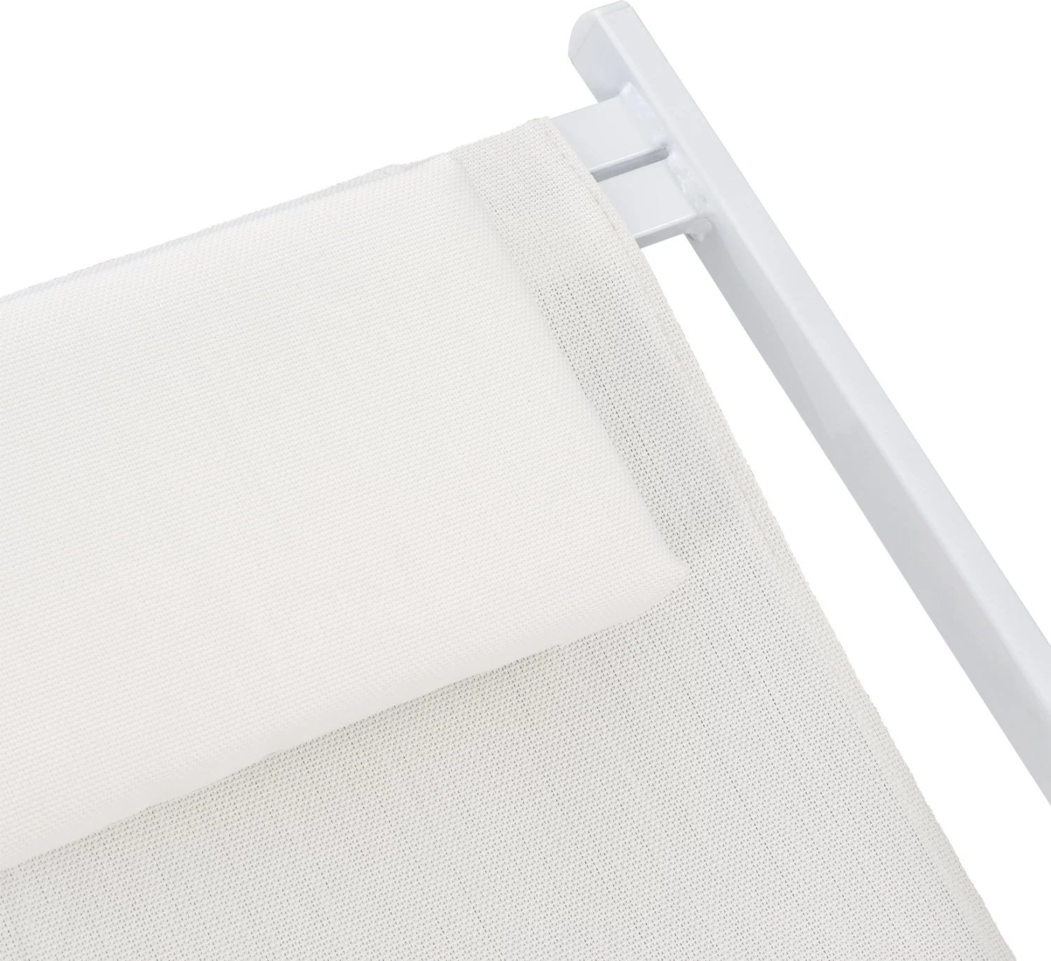 Karrige lounge profesionale KEA FH5076.04 alumini & textilene, ngjyrë e bardhë, 59,5x102,5x94H cm