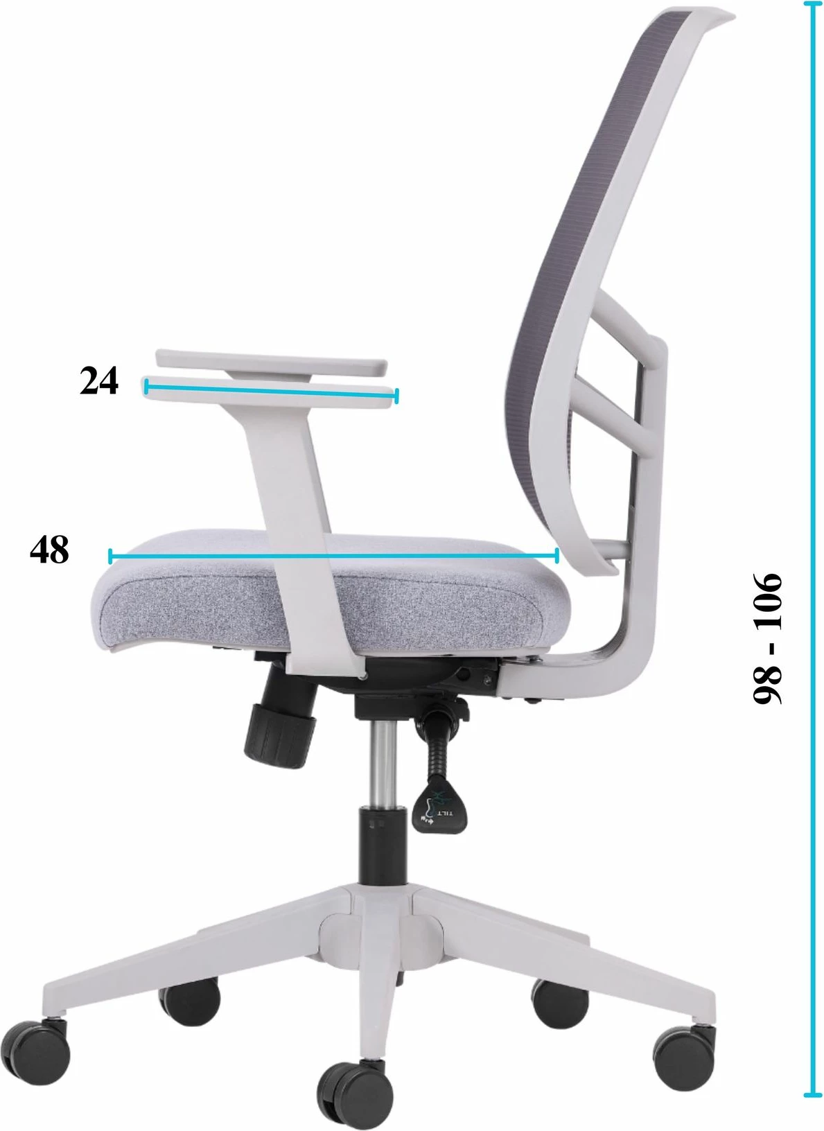 Karrige zyre Skye Decor, Leto 108, ngjyrë gri