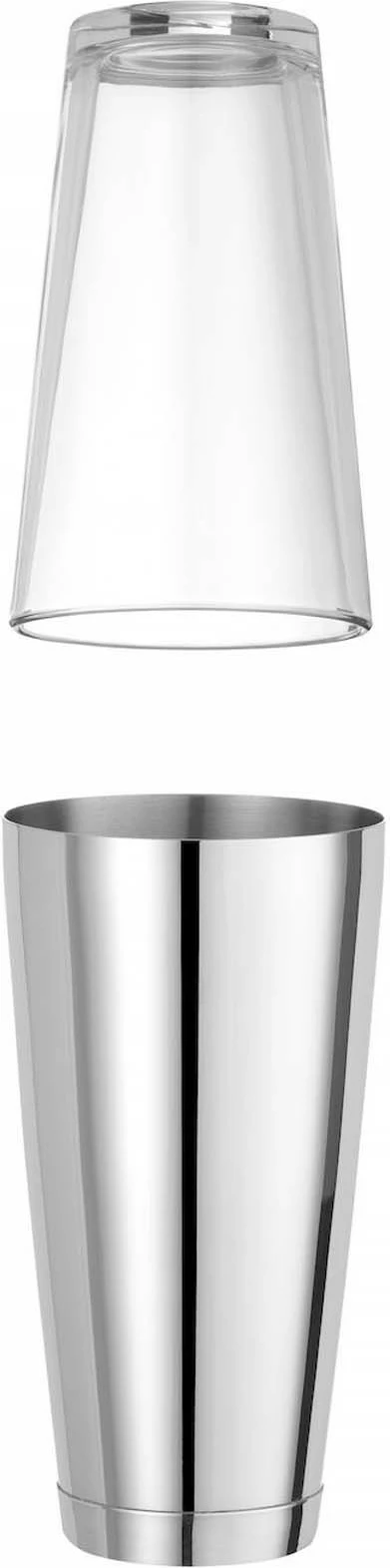 Shaker Boston, Bar Up, 0.8L 800 ml, diametër 90 mm, çelik inox me fund të rënduar, e zezë/gri